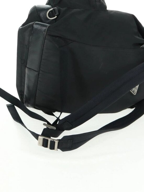 PRADA Backpack Nylon Black Silver Auth bs31873 main image 10